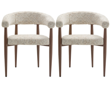 Lot de 2 fauteuils en tissu...