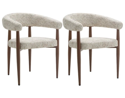Lot de 2 fauteuils en tissu...
