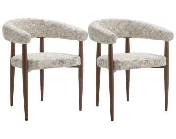 Lot de 2 fauteuils en tissu...