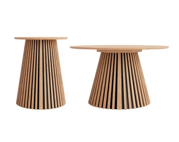 Ensemble table basse et bout de canapé Freya