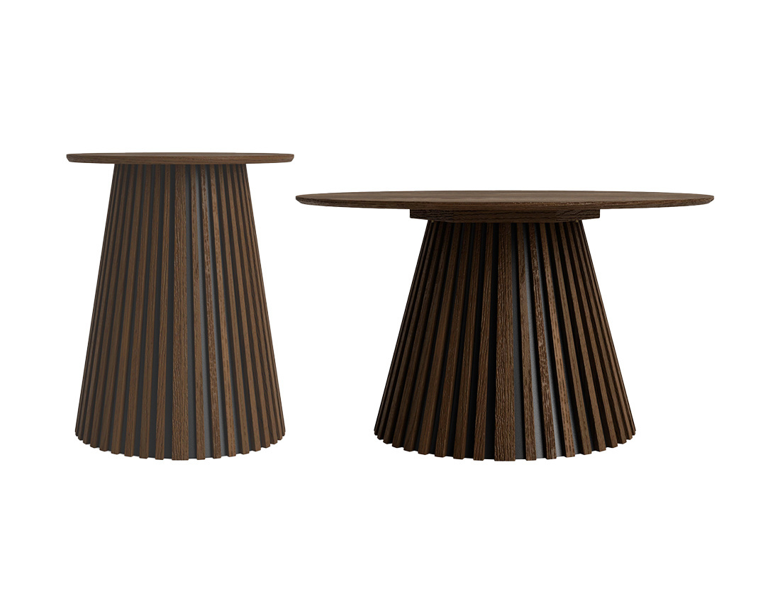 Ensemble table basse et bout de canapé Freya