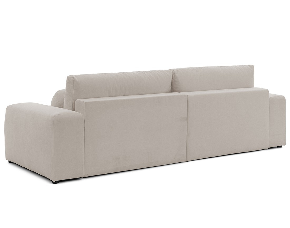 Canapé d'angle réversible 4 places convertible avec coffre en tissu Constance