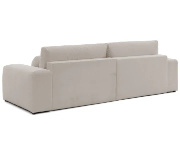 Canapé d'angle réversible 4 places convertible avec coffre en tissu Constance