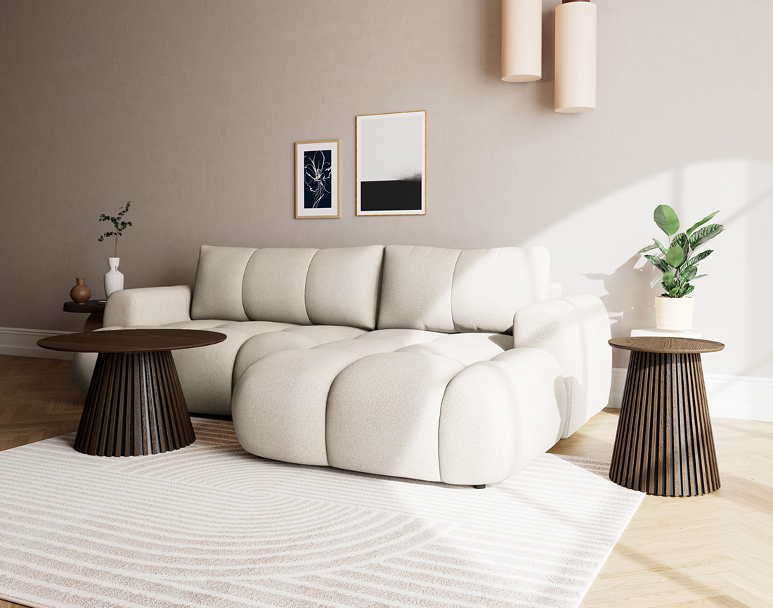 Ensemble table basse et bout de canapé Freya