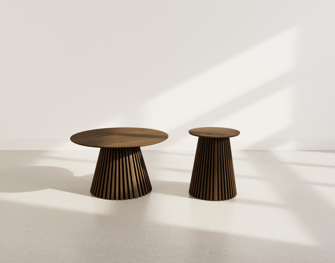 Ensemble table basse et bout de canapé Freya