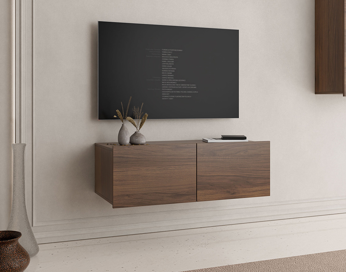 Meuble tv modulable 100 cm 2 portes Alix