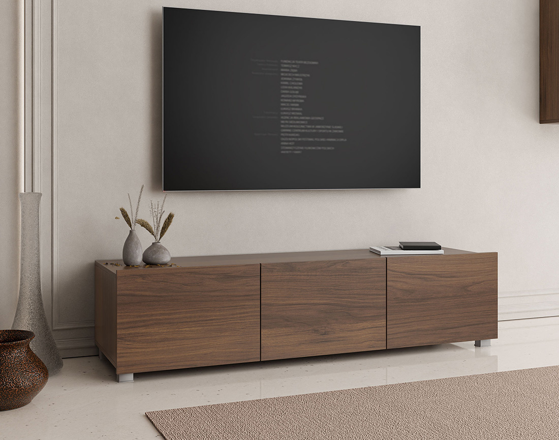 Meuble tv modulable 150 cm 3 portes Alix