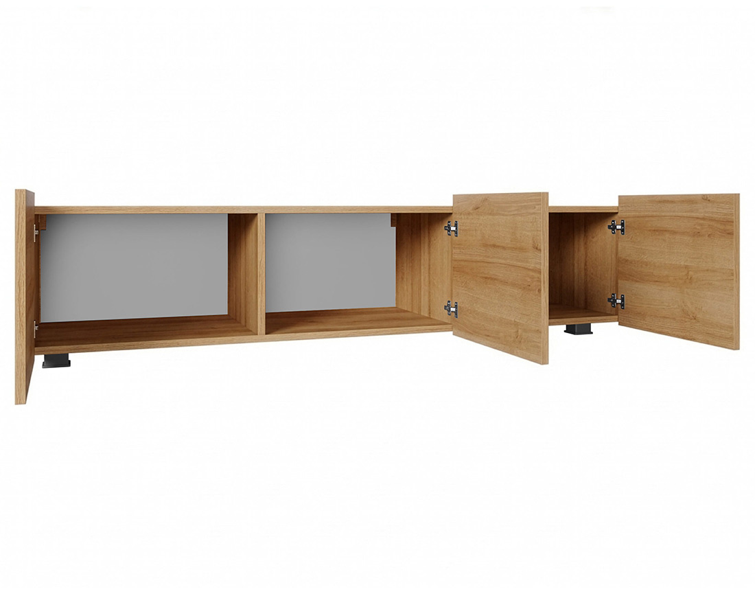 Meuble tv modulable 150 cm 3 portes Alix