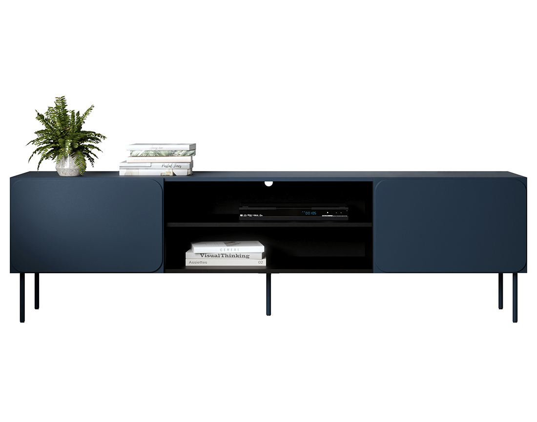 Meuble tv Elvis 200 cm 2 portes et 2 niches