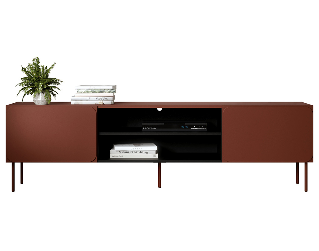 Meuble tv Elvis 200 cm 2 portes et 2 niches