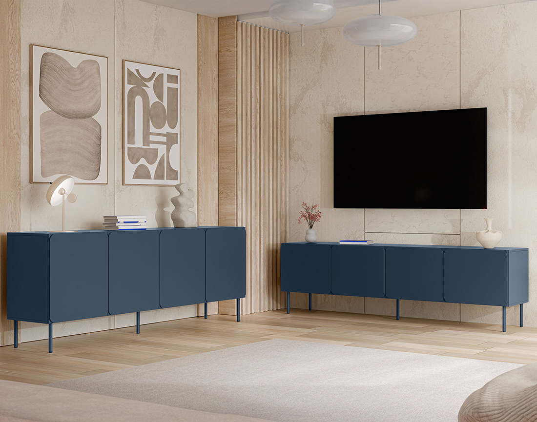 Buffet bas Elvis 200 cm 4 portes