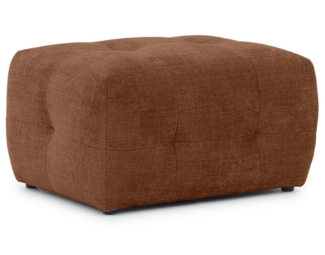 Pouf en velours texturé Diane