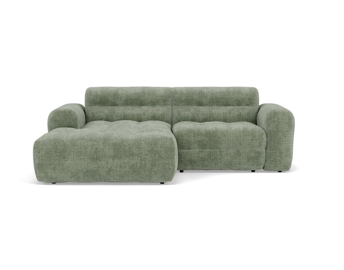 Canapé d'angle gauche 4 places en velours texturé Diane