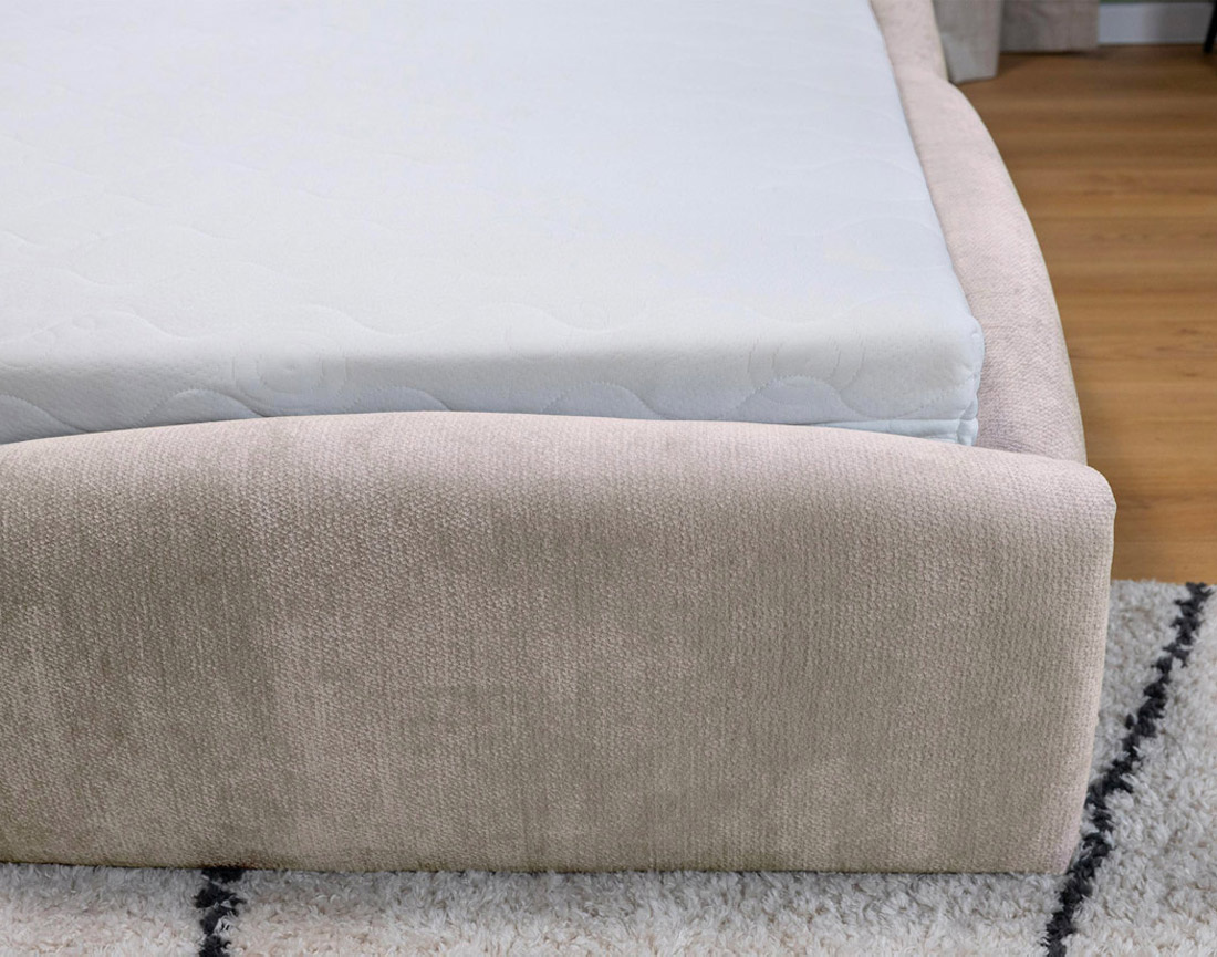 Lit coffre Carla 140x200 cm velours texturé sommier inclus - Best Mobilier