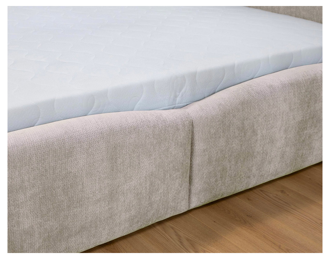 Lit coffre Carla 140x200 cm velours texturé sommier inclus - Best Mobilier