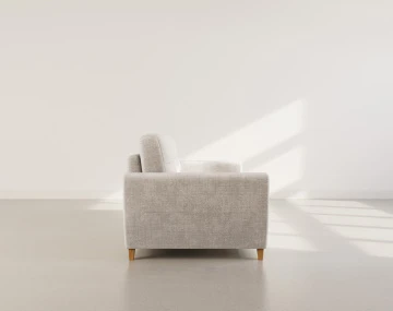 Canapé THIBAULT 3 places convertible express couchage quotidien 140 cm matelas 14 cm velours texturé | Best Mobilier