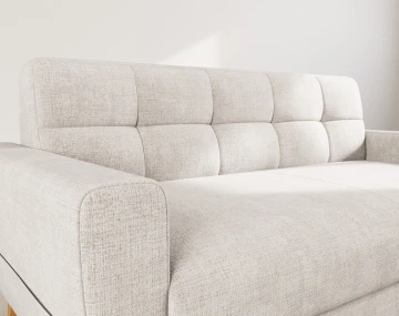 Canapé THIBAULT 3 places convertible express couchage quotidien 140 cm matelas 18 cm velours texturé | Best Mobilier