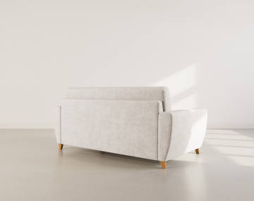 Canapé THIBAULT 3 places convertible express couchage quotidien 140 cm matelas 18 cm velours texturé | Best Mobilier