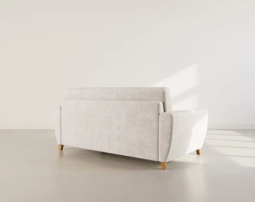 Canapé THIBAULT 3 places convertible express couchage quotidien 140 cm matelas 18 cm velours texturé | Best Mobilier