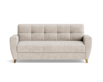 Canapé THIBAULT 3 places convertible express couchage quotidien 140 cm matelas 18 cm velours texturé | Best Mobilier