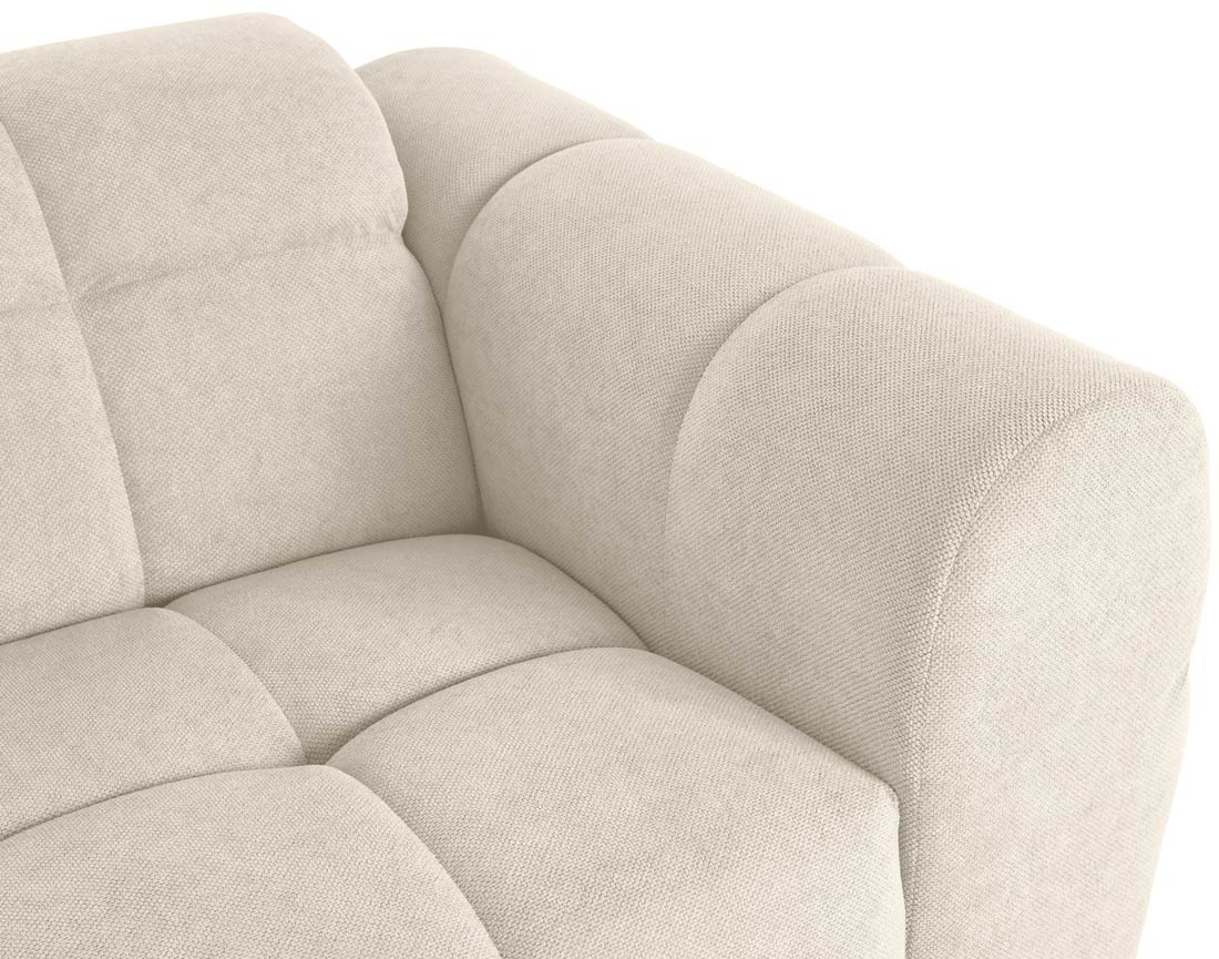 Ensemble de canapés droit Ray  2+3 places tissu texturé - Best Mobilier