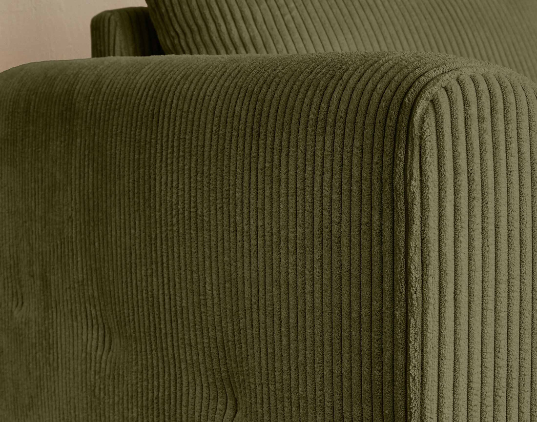 Ensemble de canapés droit Rune 2+3 places velours côtelé - Best Mobilier