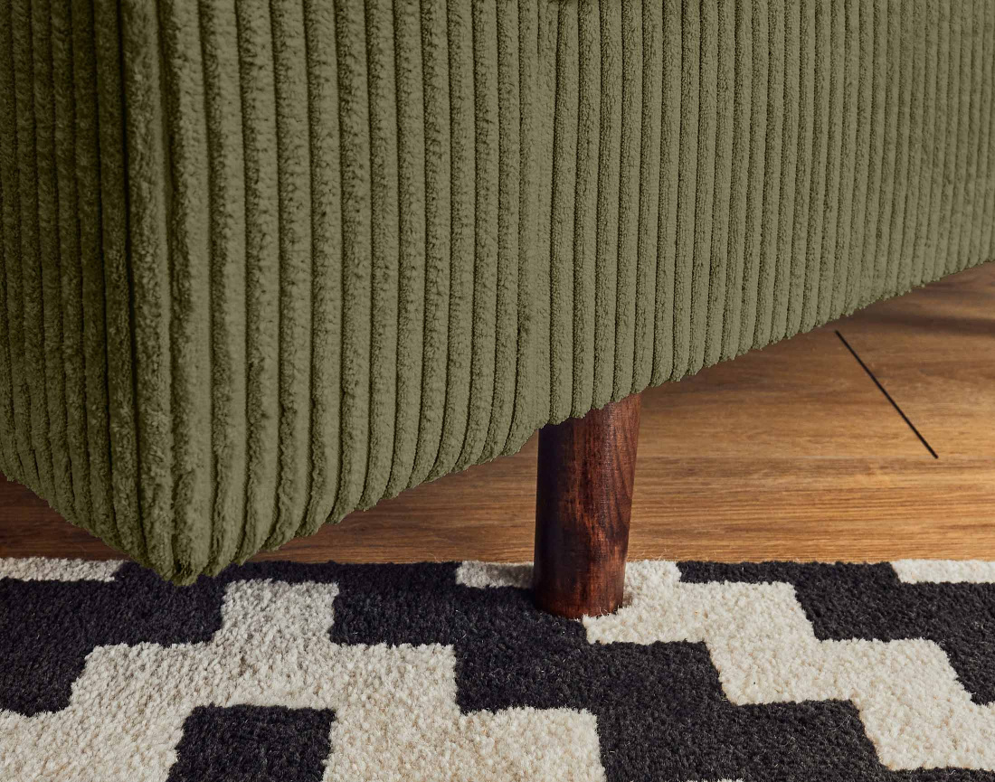 Ensemble de canapés droit Rune 2+3 places velours côtelé - Best Mobilier