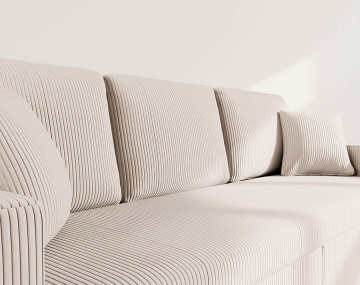 Canapé droit 3 places convertible matière pet friendly Cyrus - Best Mobilier