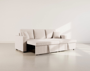Canapé droit 3 places convertible matière pet friendly Cyrus - Best Mobilier