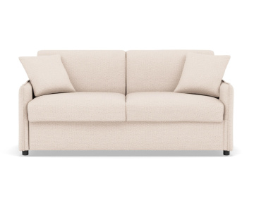 Canapé 3 places convertible express couchage quotidien 140 cm matelas 14 cm en tissu texturé Adele