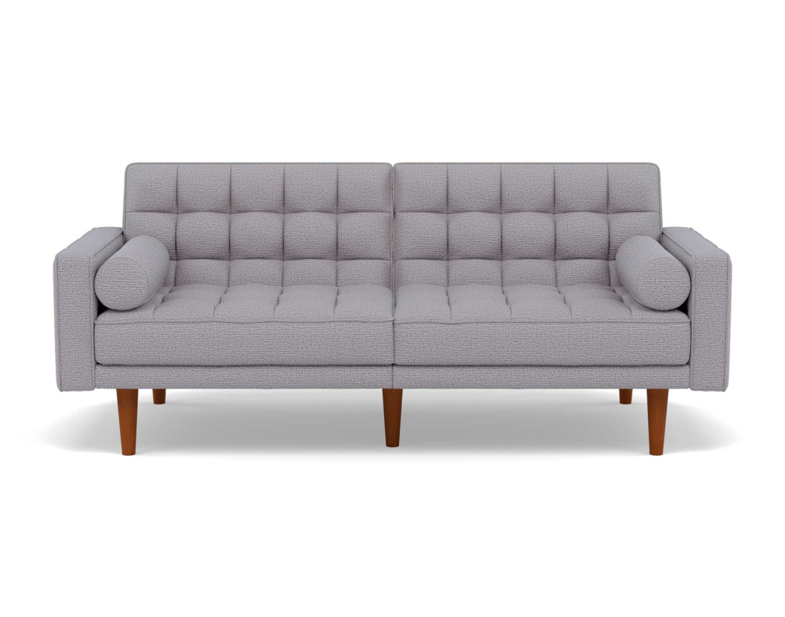 Banquette 2 places convertible clic-clac en tissu texturé Suzanne