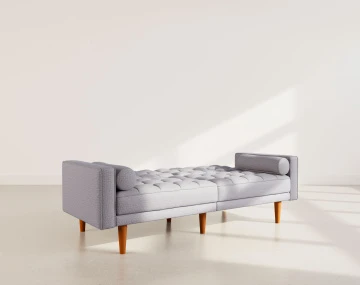 Banquette SUZANNE 2 places convertible clic-clac en tissu texturé | Best Mobilier