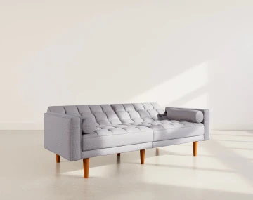 Banquette SUZANNE 2 places convertible clic-clac en tissu texturé | Best Mobilier