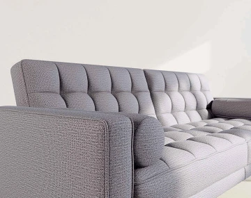 Banquette SUZANNE 2 places convertible clic-clac en tissu texturé | Best Mobilier