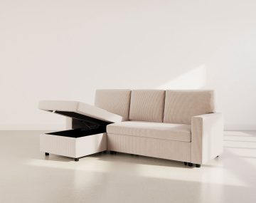 Canapé d'angle réversible 4 places convertible Meiya - Best Mobilier