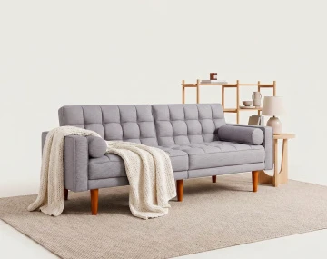 Banquette SUZANNE 2 places convertible clic-clac en tissu texturé | Best Mobilier