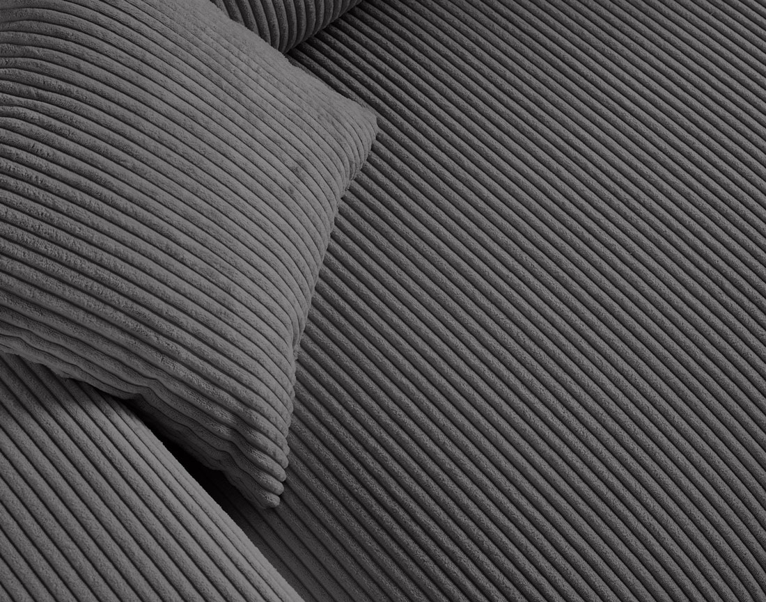 Ensemble de canapés droits Garance 2+3 places velours côtelé - Best Mobilier