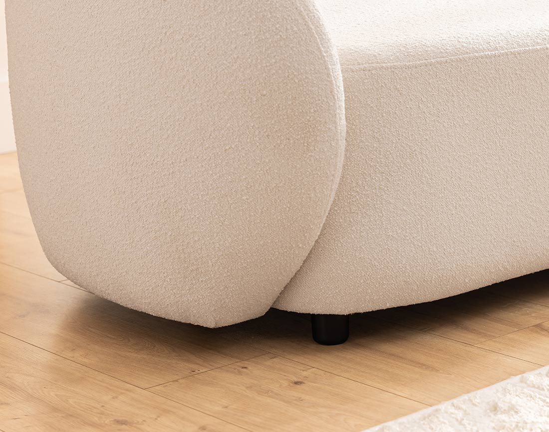 Ensemble de canapés droits Flore 2+3 places tissu bouclette - Best Mobilier