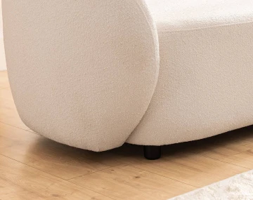 Ensemble de canapés droits Flore 2+3 places tissu bouclette - Best Mobilier