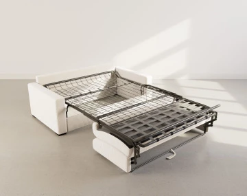 Canapé TRISTAN 3 places convertible express couchage quotidien 140 cm matelas 14 cm en velours côtelé | Best Mobilier