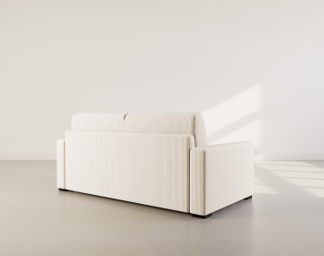 Canapé TRISTAN 3 places convertible express couchage quotidien 140 cm matelas 14 cm en velours côtelé | Best Mobilier