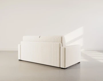 Canapé TRISTAN 3 places convertible express couchage quotidien 140 cm matelas 14 cm en velours côtelé | Best Mobilier