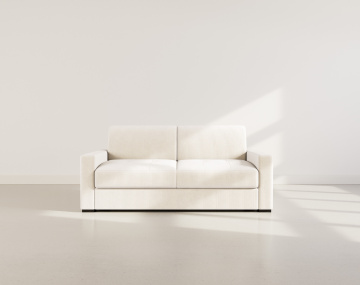 Canapé TRISTAN 3 places convertible express couchage quotidien 140 cm matelas 14 cm en velours côtelé | Best Mobilier