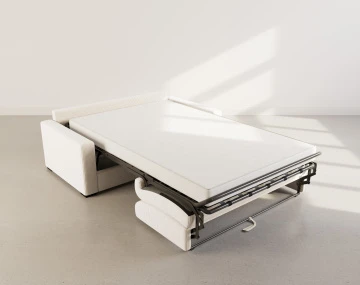 Canapé TRISTAN 3 places convertible express couchage quotidien 140 cm matelas 14 cm en velours côtelé | Best Mobilier