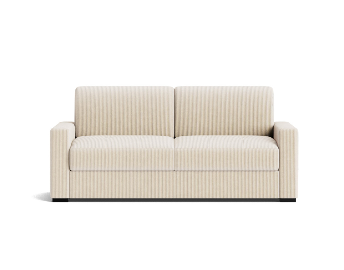 Canapé TRISTAN 3 places convertible express couchage quotidien 140 cm matelas 14 cm en velours côtelé | Best Mobilier