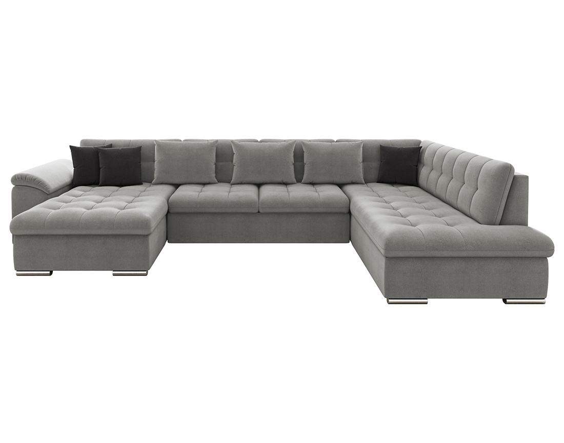 Chuck – canapé panoramique d'angle droit convertible avec coffre au style contemporain