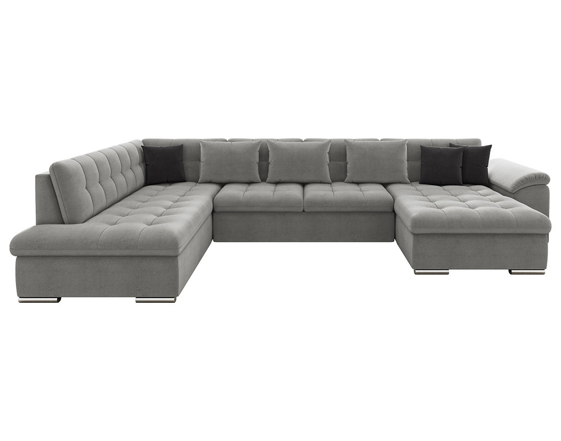 Chuck – canapé panoramique d'angle gauche convertible avec coffre au style contemporain