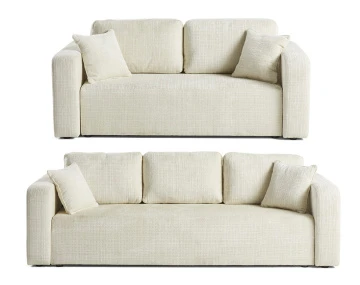 Ensemble de canapés droits Miro 2+3 places velours texturé - Best Mobilier