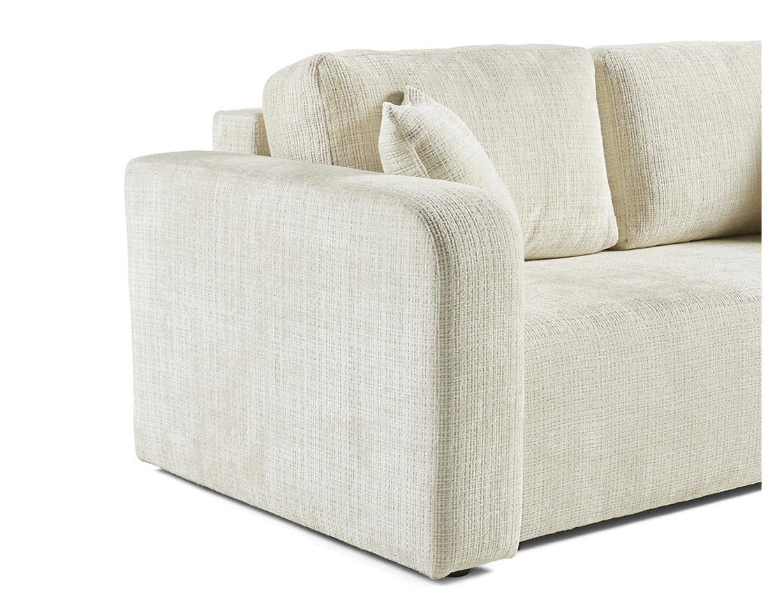 Ensemble de canapés droits Miro 2+3 places velours texturé - Best Mobilier