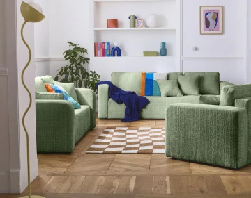 Ensemble de canapés droits Miro 2+3 places velours texturé - Best Mobilier